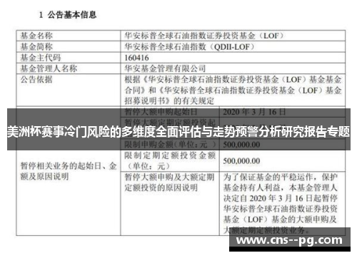 美洲杯赛事冷门风险的多维度全面评估与走势预警分析研究报告专题